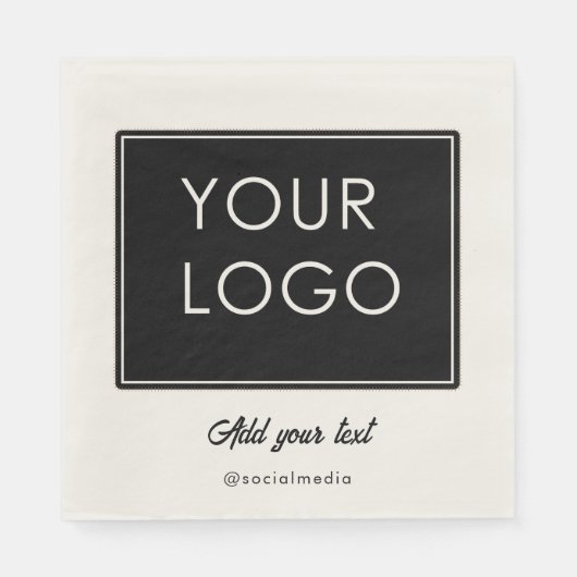 Eenvoudig bedrijfs Logo Manuscript Servet (Voorkant)