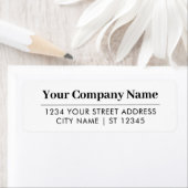 Eenvoudig bedrijfsformulier etiket (Insitu)