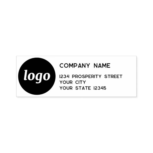 Eenvoudig bedrijfsformulier Logo Zelfinktende Stempel (Design)