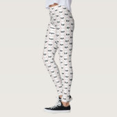 Eenvoudig bedrijfspatroon Blush roze Leggings (Links)