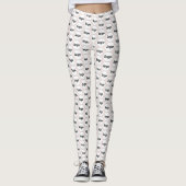 Eenvoudig bedrijfspatroon Blush roze Leggings (Voorkant)