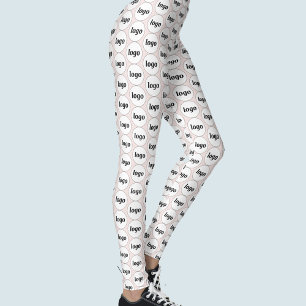 Eenvoudig bedrijfspatroon Blush roze Leggings