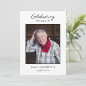 Eenvoudig begrafenisprogramma Overlijdensvolgorde Programma (Staand voorkant)