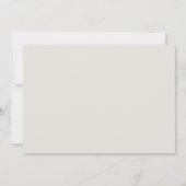 Eenvoudig beige Bride Parents Wedding Invitation Kaart (Achterkant)
