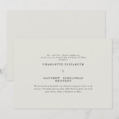 Eenvoudig beige Bride Parents Wedding Invitation Kaart (Voorkant / Achterkant)