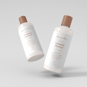 Eenvoudig beige ingrediënten productlabel voedselcontainer etiket