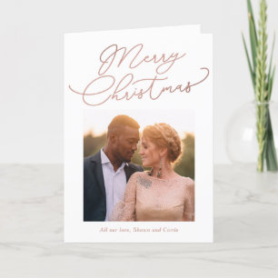 Eenvoudig Bericht BEWERKBARE KLEUR Kerstfotokaart Feestdagen Kaart