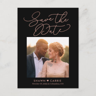 Eenvoudig bericht EDITABLE KLEUR sparen de Datum Briefkaart