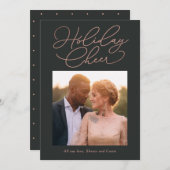 Eenvoudig berichtenscan COLOR Holiday Photo Card Feestdagenkaart (Voorkant / Achterkant)