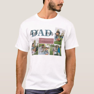 Eenvoudig Beste Pap Ooit Vaders Dag Pap 4 foto T-shirt
