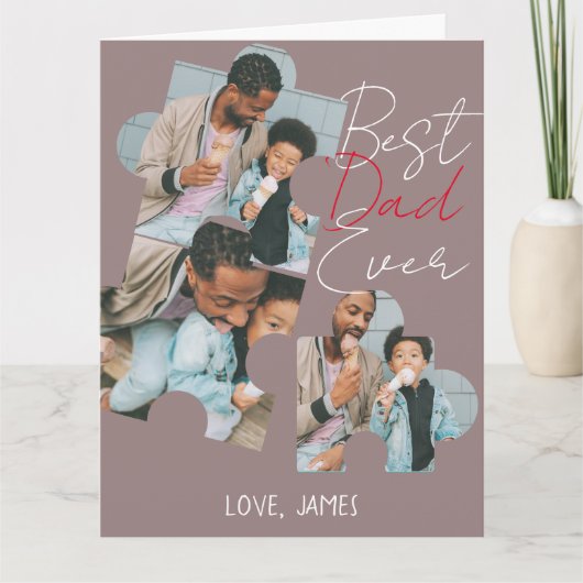 Eenvoudig beste vader ooit Eenvoudige Fotovaders D Kaart (Voorkant)