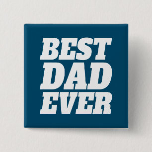 Eenvoudig beste vader ooit Vaderdag   Pin-Button Vierkante Button 5,1 Cm