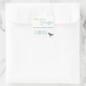 Eenvoudig Bewaar de datum sticker voor bruiloft (Tas)