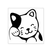 Eenvoudig bewegend Lucky Cat Rubberstempel (Afrduk)