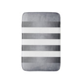 Eenvoudig bijtend grijs Abstract gestreept Badmat (Voorkant Verticaal)