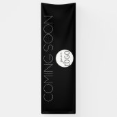 Eenvoudig Binnenkort verkrijgbaar - zwart en wit - Spandoek (Verticaal)