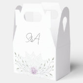 Eenvoudig blad en roze lotus met Mandala bruiloft Bedankdoosjes (Geopend)