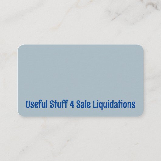 Eenvoudig Blauw Dankkaarten Informatiekaartje (Achterkant)