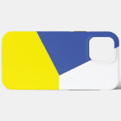 Eenvoudig blauw en geel geometrisch kleurenblok Case-Mate iPhone case (Achterkant (horizontaal))