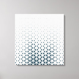 Eenvoudig blauw en wit canvas afdruk