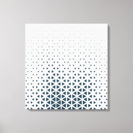 Eenvoudig blauw en wit canvas afdruk (Voorkant)