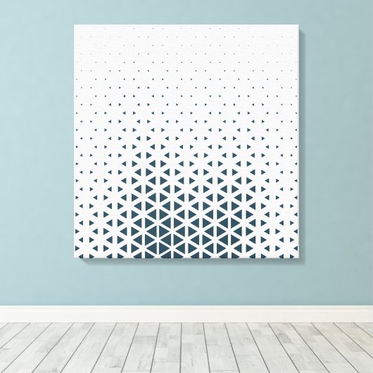 Eenvoudig blauw en wit canvas afdruk (Insitu (Houten vloer))