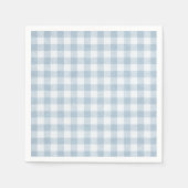 Eenvoudig blauw Gingham papier Servet (Voorkant)