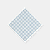 Eenvoudig blauw Gingham papier Servet (Hoek)