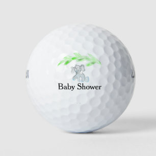 Eenvoudig blauw grijs baby olifant baby shower voe golfballen