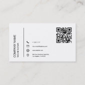 Eenvoudig blauw grijs en wit Visitekaartje