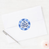 Eenvoudig blauw Happy Vaderdag | STICKER (Envelop)