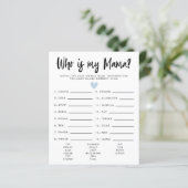 Eenvoudig blauw hart dat mijn Baby shower is (Staand voorkant)