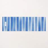 Eenvoudig blauw Indigostripe, speciaal aangepast Yogamat (Voorkant (horizontaal))