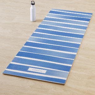 Eenvoudig blauw Indigostripe, speciaal aangepast Yogamat