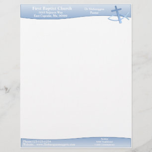 Eenvoudig blauw letterhead briefhoofd sjabloon