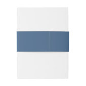 Eenvoudig blauw met Monogrammen en datumhuwelijk Uitnodigingen Wikkel (Achterkant Voorbeeld)
