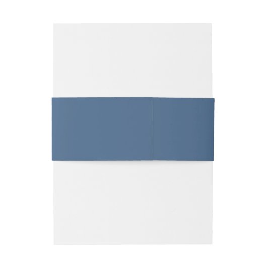 Eenvoudig blauw met Monogrammen en datumhuwelijk Uitnodigingen Wikkel (Achterkant Voorbeeld)
