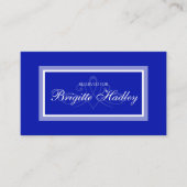 Eenvoudig blauw modern minimalistisch bruiloft pla plaatskaartje (Voorkant)