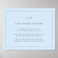 Eenvoudig blauw, nachtelijk Baby shower