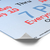 Eenvoudig blauw Poster (Hoek)