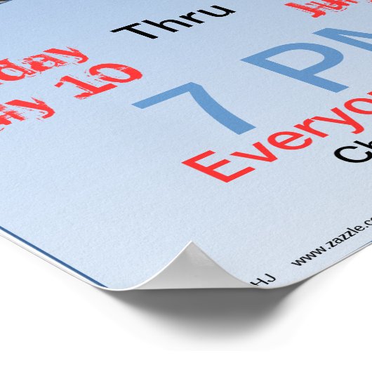 Eenvoudig blauw Poster (Hoek)