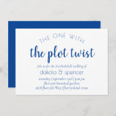 Eenvoudig blauw script | Cerulean One met Plot Twi Kaart (Voorkant / Achterkant)