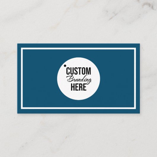 Eenvoudig blauw Visitekaartje (Voorkant)