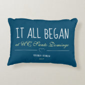 Eenvoudig Blauw Waar Het Alles Begon Accent Kussen (Achterkant)