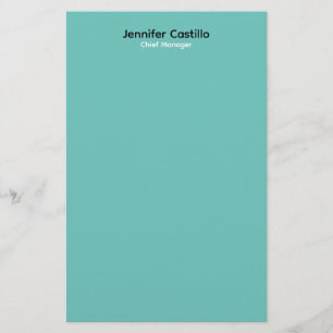 Eenvoudig blauw zwart wit minimalistisch modern briefpapier