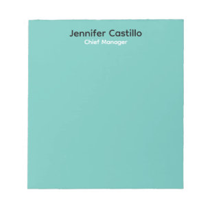 Eenvoudig blauw zwart wit minimalistisch modern notitieblok