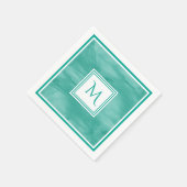 Eenvoudig Blauwgroen groen subtiel marmer modern M Servetten (Hoek)