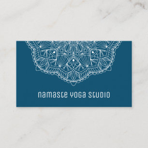 Eenvoudig Blauwgroen handschrift Mandala Visitekaartje