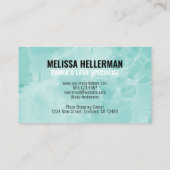 Eenvoudig Blauwgroen monogram Visitekaartje (Achterkant)