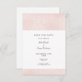 Eenvoudig Bleek roze met elegant script de datum o Save The Date (Voorkant / Achterkant)